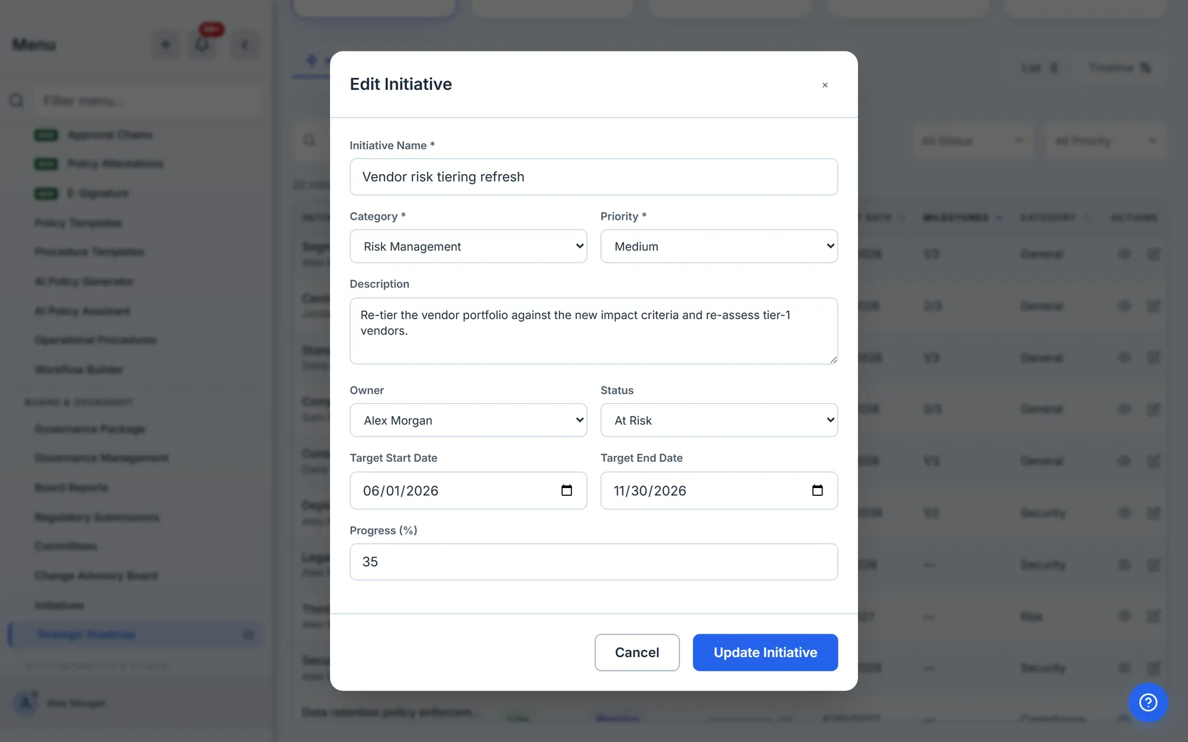 The edit form, prefilled.